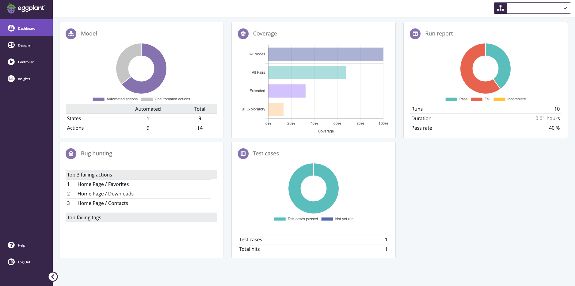 screenshot of Eggplant Test
